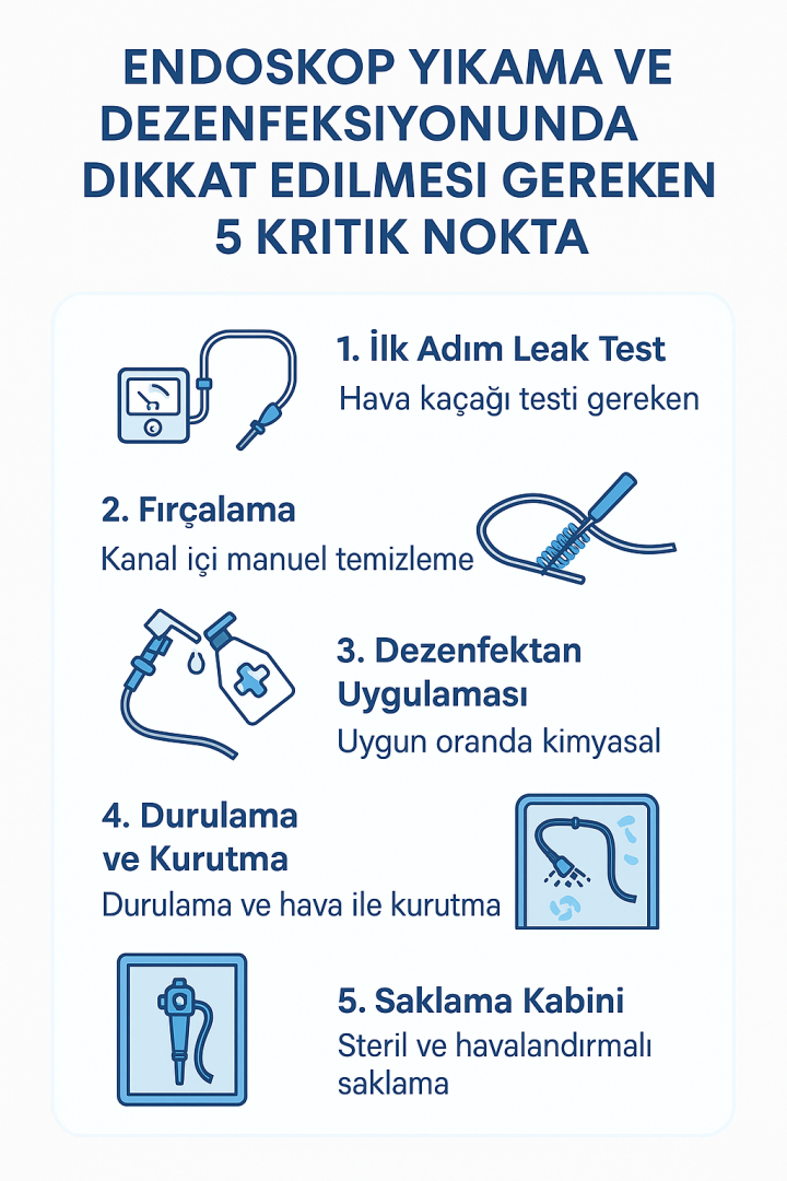 Endoskop Yıkama ve Dezenfeksiyonunda Dikkat Edilmesi Gereken Kritik Noktalar